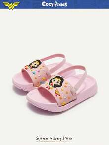 Cozy Pixies 1 Đôi dép lê cho bé kiểu công chúa xinh xắn, đa năng, thích hợp đi biển mùa hè. - Hồng - Xem 2