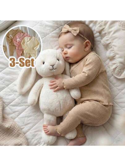 Loomiva 新生女宝宝六件套：纯色针织柔软圆领长袖开衫和松紧腰裤