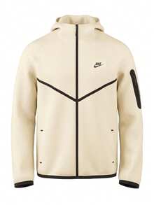 Nike Tech Men's Full-Zip Hoodie Khaki - Khaki/Black - View 1