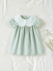 Vintaside Kids 新生儿宽松复古甜美褶皱连衣裙 - 彩色 - 查看 3