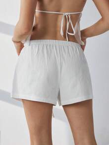 HautHeat Women's Striped Tie-Waist Pajama Shorts - Multicolor - View 6