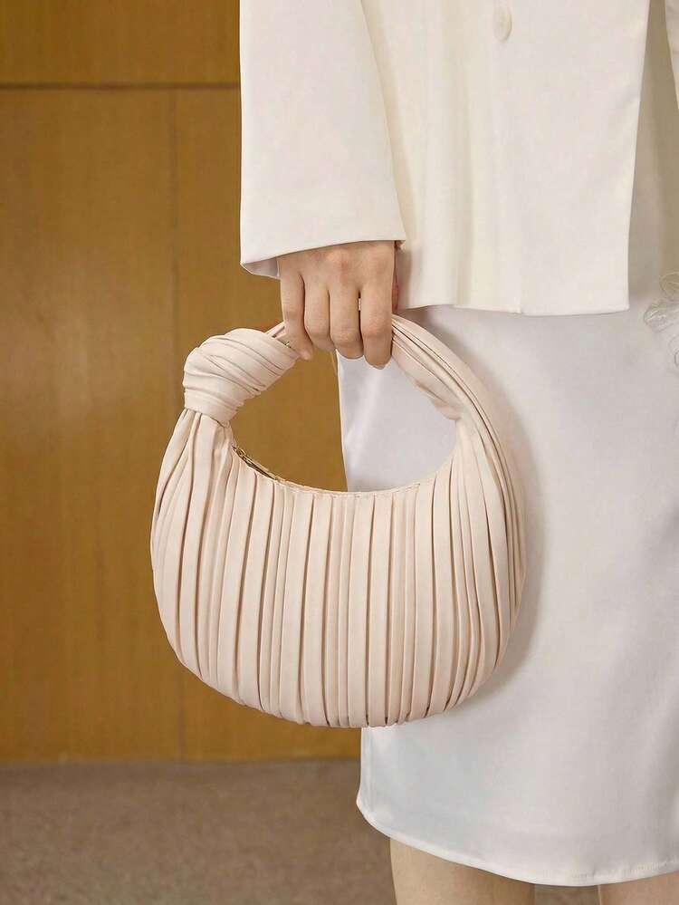 FASHION ZIPPER CLOUD TOP HANDLE BAG