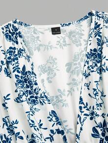 GlowEve Women's Woven Printed Summer Dress For Vacation - Blue - View 7