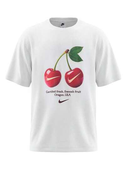 Nike Sportswear Cherry Graphic Relaxed Women's T-Shirt White