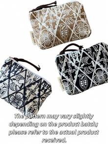 Cirelle 1个复古手工刺绣迷你包 - 复古零钱包，拉链封口，小型收纳袋 - 彩色 - 查看 3