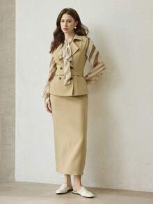 MOTF WOMEN'S SQUARE TOE CONTRAST BINDING BUCKLE DETAIL FLATS SPRING SHOES SPRING BREAK EASTER SPRING SHOES - Off-white - View 10