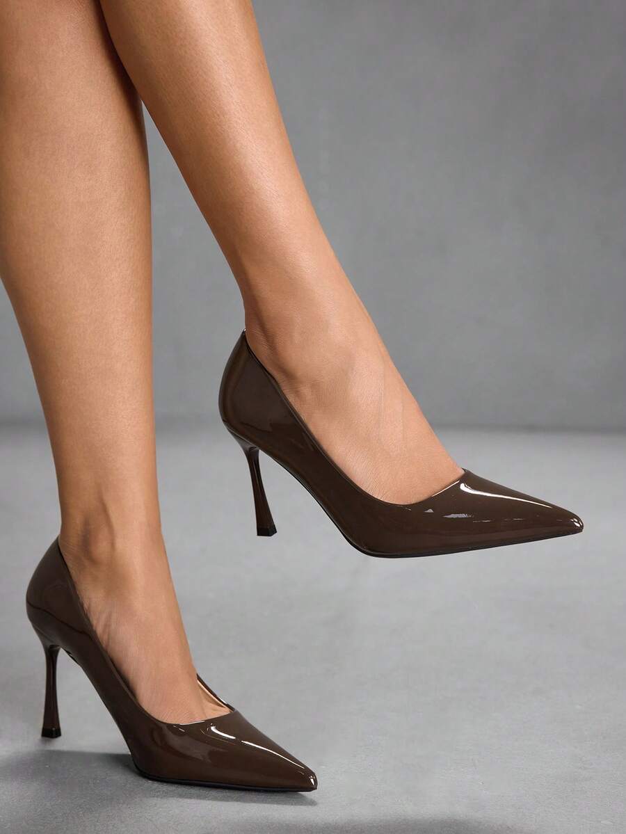 CUCCOO SZL Women's High-Heeled Shoes Are Sexy - Coffee Brown - View 1