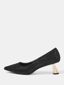 CUCCOO HITCHD Women's Pointed Toe Elegant Commuter High Heels - Black - View 2