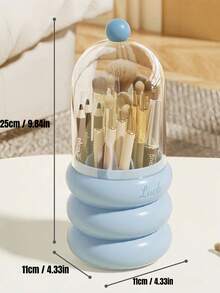 Joivida 1 pieza Organizador de brochas de maquillaje con estilo - Estante de almacenamiento de cosméticos de uso múltiple para el escritorio, soporte para lápiz labial y taza para bolígrafos para el hogar y la residencia universitaria, organizador de maquillaje estético - Multicolor - Ver 4