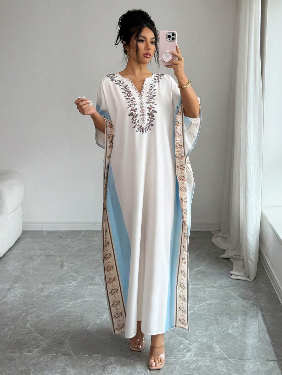 Selianne 女士宽松印花睡袍 - 彩色 - 查看 1