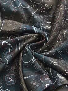ROMWE Country Plus Size Vintage Hippie Paisley Floral Patchwork Fabric Waist Cinched Camisole - Brown - View 4