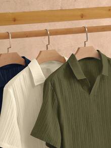 HIMLAND 3件装男士简约丝滑短袖Polo衫，夏季 - 彩色 - 查看 4