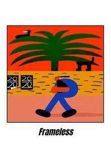 Joivida 1幅INS风格插画墙面艺术壁龛人物画装饰壁画，适用于奶茶店/面包店/甜品店 - 彩色 - 查看 16