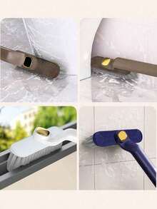 1/2pcs Household Multifunctional No Dead Angle Gap Brush Bathroom Toilet Floor Brush Kitchen Rotating Cleaning Brush - Multicolor - View 8