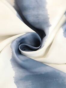 Brillora 女士休闲优雅浪漫条纹印花宽松无袖连衣裙，春夏款 - 藍白色 - 查看 9