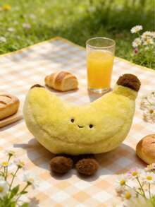 MINKOJA 可爱毛绒香蕉玩偶，仿真香蕉造型，带腿，香蕉玩偶玩具，柔软舒适的毛绒水果玩偶，房间装饰，完美的派对装饰，万圣节、感恩节、复活节和其他节日送给孩子和朋友的理想生日礼物 - 彩色 - 查看 4