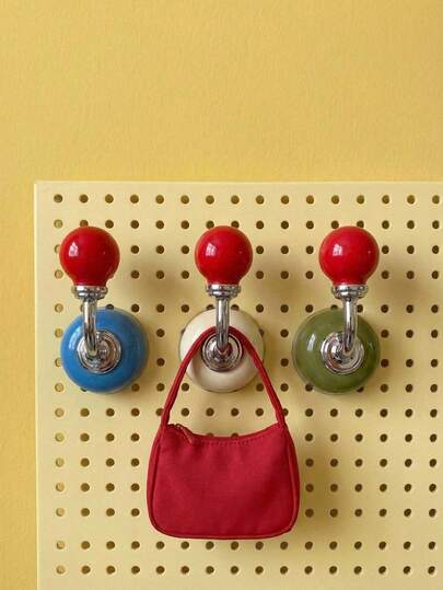 Joivida Cute Round & Heart-Shaped Magnetic Hooks, Heavy-Duty Damage-Free Magnet Hangers, Solid Wood Circular Fridge Magnets Decorative Hooks, Multi-Purpose Storage Organizers For Front Door, Entryway, Kitchen & Bathroom