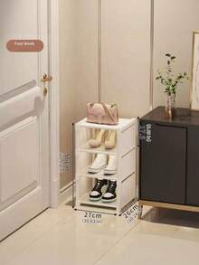 Adjustable 4/6/8 Tier Metal Shoe Rack - Tool-Free Assembly, Space Saving, Suitable For Entryway, Dorm And Closet | Sturdy Multi-Layer Sneaker Storage Rack, Unisex | Slim Modern Design, White/Black - Holds 12-24 Pairs Of Shoes | Non-Slip & Rust-Proof - Perfect For Apartments And Small Spaces! - Multicolor - View 20