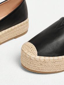 Styleloop Zapatos planos sin cordones para mujer, estilo bohemio, retro americano, bohemio, occidental, festival de música, atuendo de fiesta - Negro - Ver 3