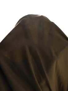 优雅都市女式翻领收腰中袖连衣裙，适合通勤和外出穿着 - 杏色 - 查看 3