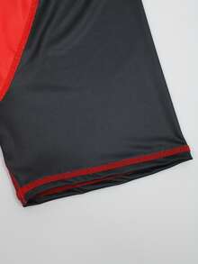Palasendo Camiseta de protección solar de manga corta con estampado de dígitos para hombres - Rojo - Ver 5