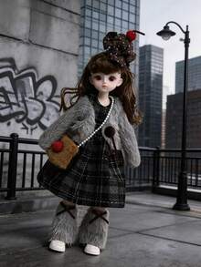 POKOJA LAND 1件套娃娃时尚衣橱套装，可爱服装系列，BJD可换装娃娃服装，适合送给女朋友作为生日派对礼物或玩具 - 彩色 - 查看 7