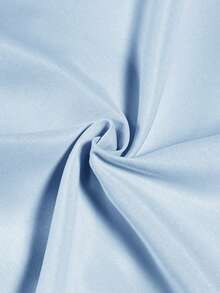 SHEIN Franclia 经典条纹长袖衬衫，精致刺绣图案，宽松舒适版型 - 藍色 - 查看 6