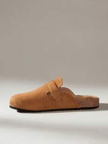 Solecia 女士新款半包式套脚拖鞋，适合外出、居家、工作和休闲场合穿着 - 深棕色 - 查看 6