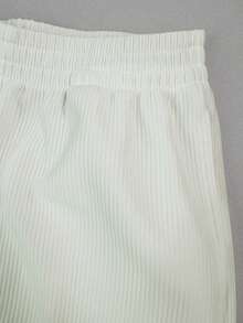 Airaco Casual Ribbed Texture Embroidered Men's Athletic Shorts - White - View 3