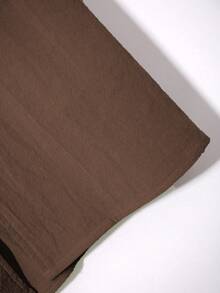 Genlund Conjunto de camisa y pantalones cortos de unicolor casual para hombre de talla grande, Dinero viejo, Ocio diario, Viajes de fin de semana, Actividades al aire libre, Expediciones de viaje, Entornos de trabajo relajados o ocasiones semi-formales, Regalo para novio/esposo, Regalo de aniversario/cumpleaños, Fiesta de vacaciones de verano, Boda, De primavera a verano, Pascua, Conjunto de camisa de manga corta con botones y pantalones cortos de estilo resort casual para hombre, Conjunto de pantalones cortos marrones para hombre, Conjunto de dos piezas casuales de pantalones cortos para hombre, Conjunto de dos piezas de verano para hombre, Conjunto de pantalones cortos de lino para hombre, Conjunto de dos piezas marrones para hombre - Marrón - Ver 3