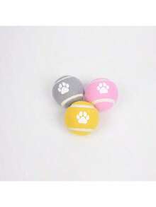 Dog Toy Footprints Pattern Elastic Ball Toys, Used For Training And Interactive Pet Toys - Multicolor - View 8