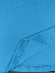 EMERY ROSE 大码女式夏季纯色V领短袖休闲T恤 - 彩色 - 查看 5