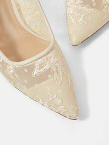 CUCCOO HITCHD Women's Pointed Toe Fashionable High Heels, Versatile For Daily Wear - Apricot - View 4