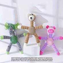 Chew Toys For Dogs - Elephant, Bear, Pig Animal Shaped Squeaky Toys For Small Pets - Multicolor - View 6