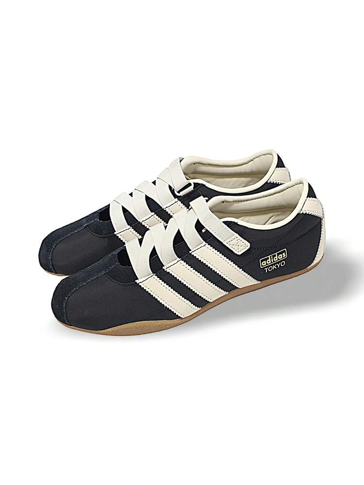 Adidas 阿迪达斯东京MJ运动鞋，黑色/米白色，吸汗透气，轻便百搭，适合日常穿着，女款，黑色/白色，货号JR4790 - 黑色/白色 - 查看 2