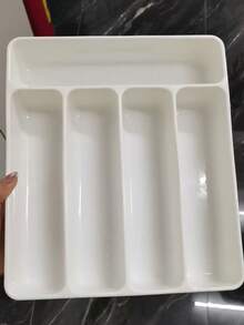 1pc Kitchen Drawer Organizer Cutlery Tray, In-Cabinet Utensil Caddy With Compartments For Knives, Forks, Spoons, Chopsticks, Cooking Utensils Storage, Knife & Fork Drawer Divider - Multicolor - View 12