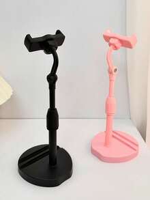 1PC Black Pink Adjustable 360 Rotation Desktop Phone Tablet Holder For Live Streaming Compatible With IPhone Android Phone Birthday Gift Phone Stand Accessories - Multicolor - View 12