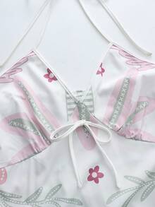 GlowEve 女士夏季新款度假印花吊带连衣裙，粉色 - 粉色 - 查看 6