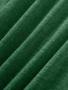 EMERY ROSE Áo thun nữ tay ngắn cổ tròn in chữ hoạt hình, kiểu dáng xoắn, thoải mái, đa năng, thích hợp mặc hàng ngày. - xanh quân đội - Xem 4