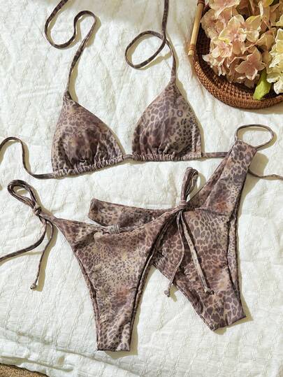 Swim Vcay 3-delat dambikiniset med halterneck och hög urringning, vår/sommar