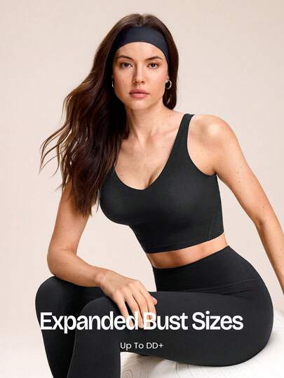 GLOWMODE DD+ FeatherFit™ Focused Glow Stretch & Shine Buttery-Soft Stretchy Removable Cups Cropped Tank Top Low Impact Yoga Studio Pilates Daily Active Wear