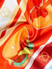 5pcs/Pack Teenage Boys' Hamburger & Fries Allover Print Boxer Briefs With Elastic Waistband,Casual Sports Underwear For College & High School Students - Multicolor - View 5
