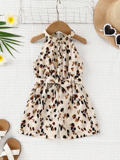 SHEIN Barboteuse fleurie mignonne pour bébé fille pour l'été