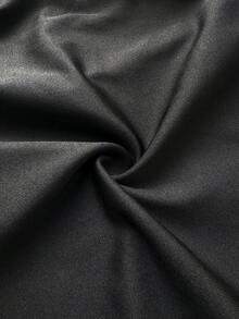 NU&NOW Plus Size Women's Black Asymmetrical Shoulder Tie-Up Blouse And Midi Skirt 2-Piece Set,Summer Night Out Club Vacation Holiday Elegant Formal Dresses - Black - View 7