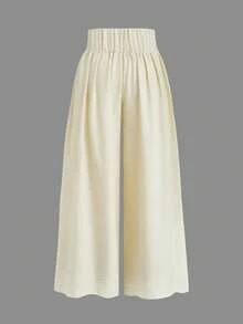 Elenzga Pantalones anchos de pierna ancha de tela elegante para vacaciones de mujer de talla grande, pantalones sueltos con diseño de botones y decoración de cinturón, adecuados para verano con manga corta, oficina, viajes, citas, estilo blogger, pantalones de color albaricoque, adecuados para graduación, vacaciones, Día de San Valentín, festivales de música, Día de la Madre, Halloween, Acción de Gracias, Pascua, Día Nacional, bailes, fiestas de citas, temporada de bodas, viajes al aire libre - Beis - Ver 7