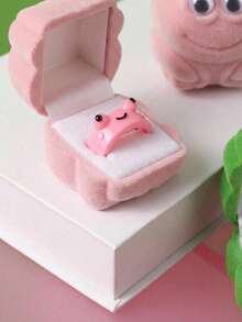 Joivida 2Pcs Lonely Frog Ring Box Jewelry Box Ornament Box Earrings Creative Cute Cartoon Gift Box Packaging Jewelry - Multicolor - View 3