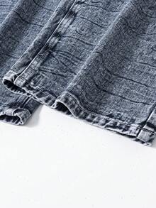 Quần jeans ống đứng màu xanh nhạt bạc màu, phong cách tối giản, cổ điển, dành cho thanh thiếu niên (nam). - Màu xanh lam - Xem 8