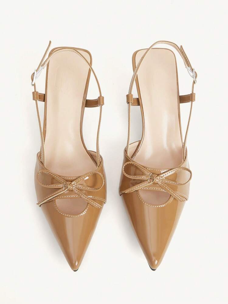 CUCCOO CHICEST Women's Fashionable Elegant Bow Decor Pointed Toe Pumps Wedding Shoes Summer Shoes Bride Shoes