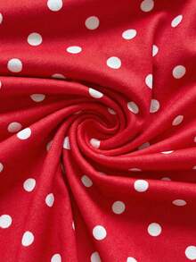 Soleia 女士优雅度假风波点针织面料扭结肩带褶皱修身吊带背心，适合度假、约会、下午茶、海滩、邮轮、城市旅行、海岛度假、音乐节、波西米亚风度假等场合，可内穿或外穿 - 紅白色 - 查看 5