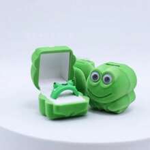 Joivida 2Pcs Lonely Frog Ring Box Jewelry Box Ornament Box Earrings Creative Cute Cartoon Gift Box Packaging Jewelry - Multicolor - View 9